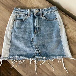 PacSun Two-Tone Denim Skirt